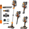 23Ft Corded Vacuum Cleaner, 600W Powerful Self-Standing Stick Vacuum for Home with 20Kpa Suction, 2