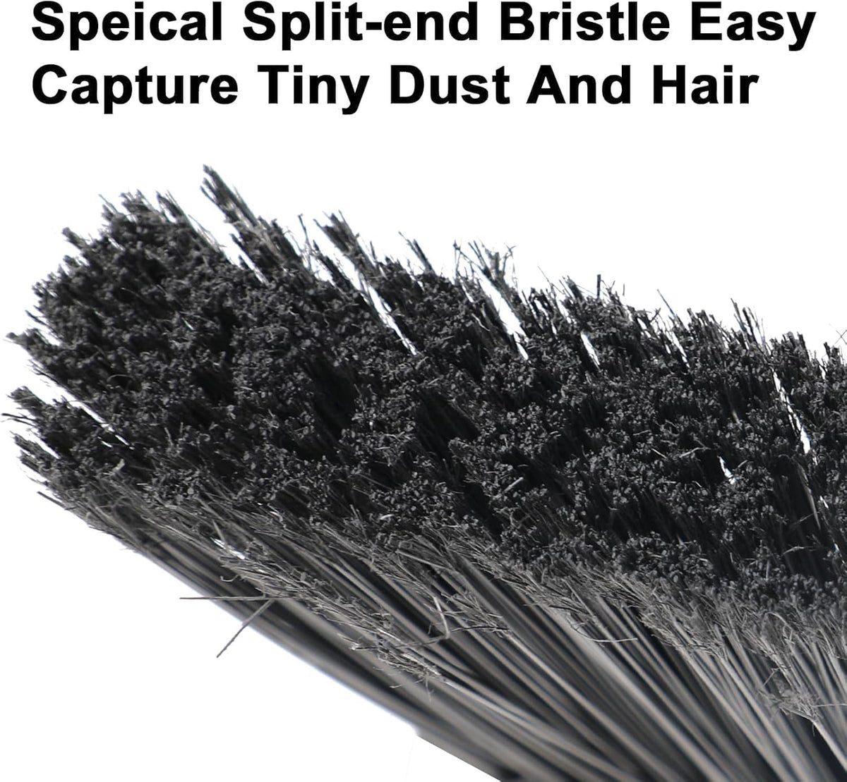 Heavy Duty Broom, Brooms for Sweeeping Indoor, Angle Broom with Long Pole, Outdoor Broom for