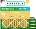 Filterbuy 16x16x2 Air Filter MERV 11 (MPR 1200) Allergen Defense Replacement (4-Pack)