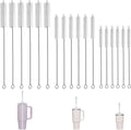 18Pcs Straw Cleaner Brush, Straw Cleaner with Extended Handle for Deep Cleaning, Straw Brushes for