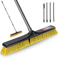 24" Push Broom,Masthome Industrial Broom with Stiff Bristles,Outdoor Broom Heavy Duty and 55" Long