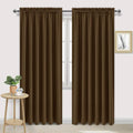 DWCN Brown Blackout Curtains for Bedroom, Thermal Insulated Energy Saving Room Darkening Curtains