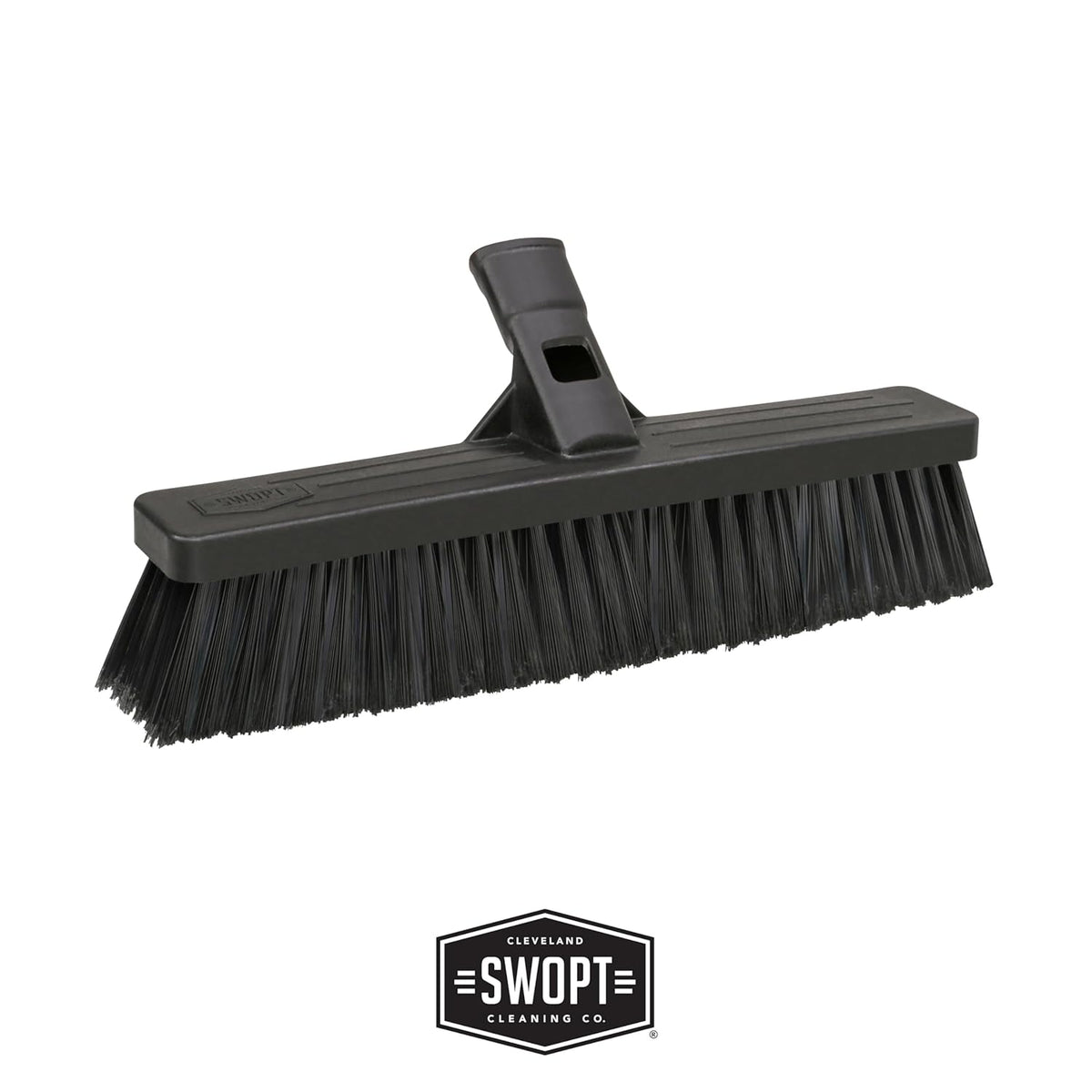SWOPT Angled Broom Head + Push Broom Head + 17” Steel Dustpan – Multi-Surface Cleaning Kit