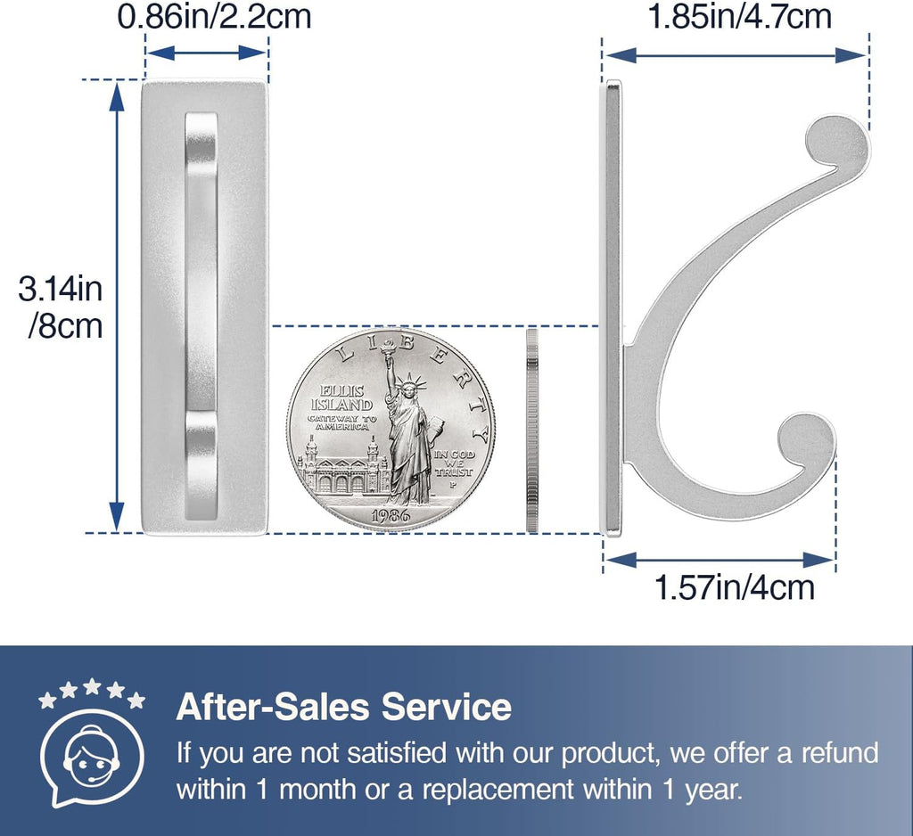 Adhesive Wall Hook for Towel/Coat - Extra Sticky 10LB Stainless, Stick on Hanger for Bath or