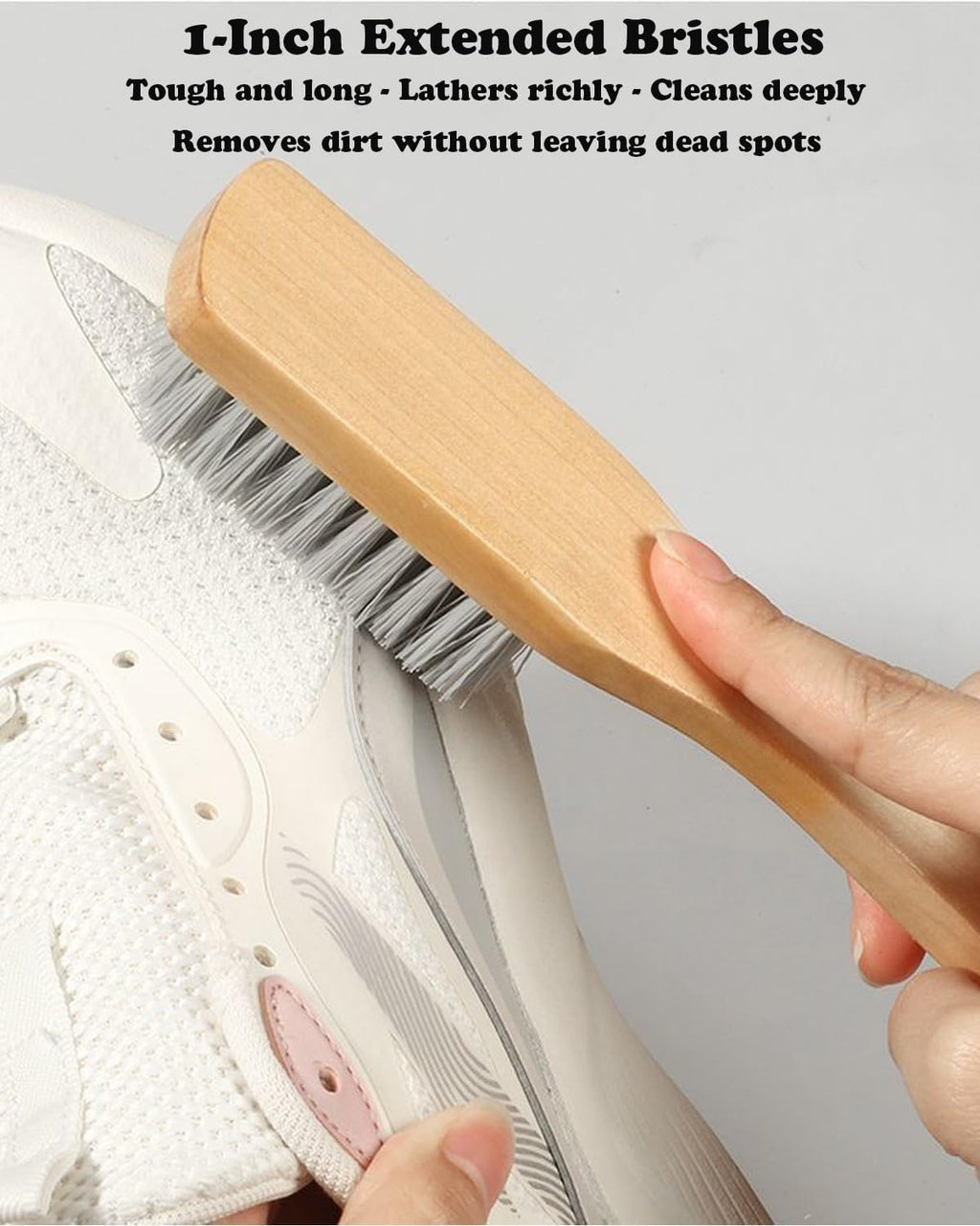 Scrub Cleaning Brush for Stains -Wood Handle Scrubbing Brushes,Cleaning Scrubber Brush for