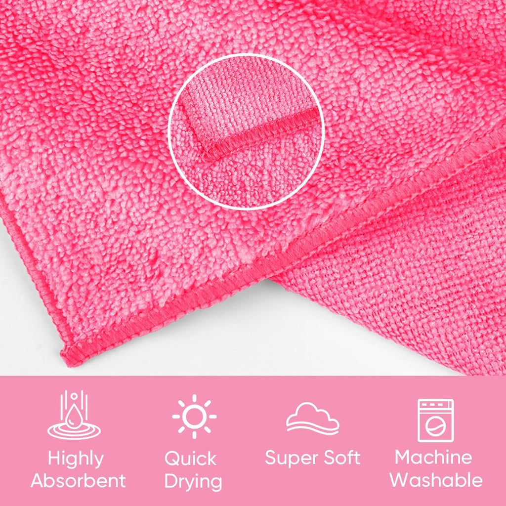 HOMEXCEL Microfiber Washcloths 12 Pack, Highly Absorbent and Soft Face Towel, Multi-Purpose Wash