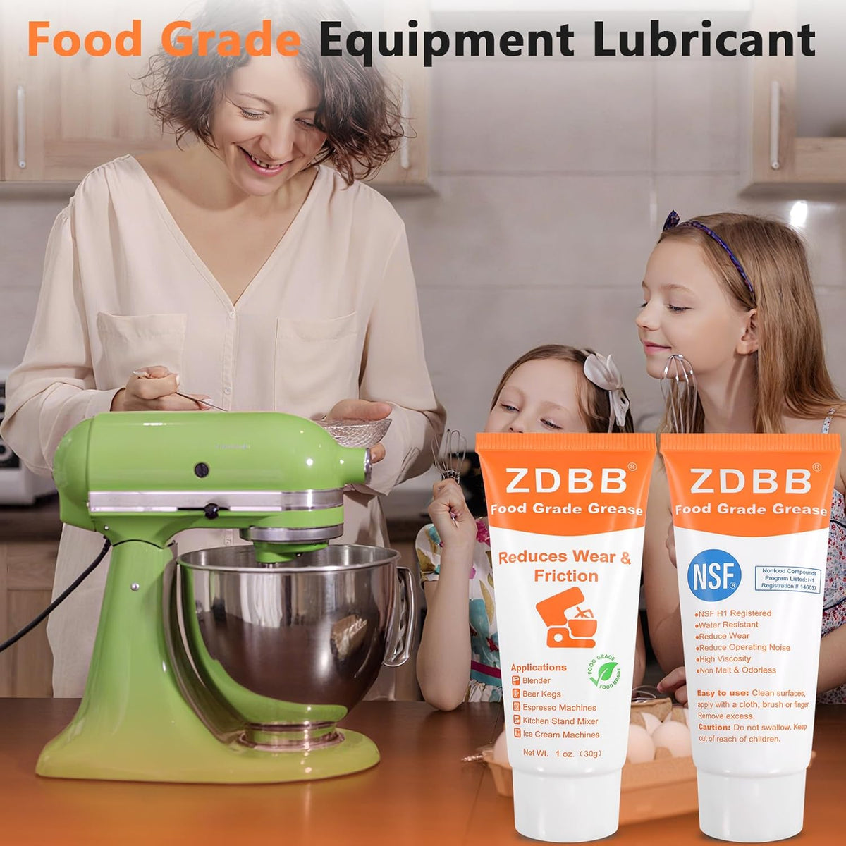 Food Grade Grease for Kitchenaid Stand Mixer Odorless Food Grade Equipment Lubricant with PTFE