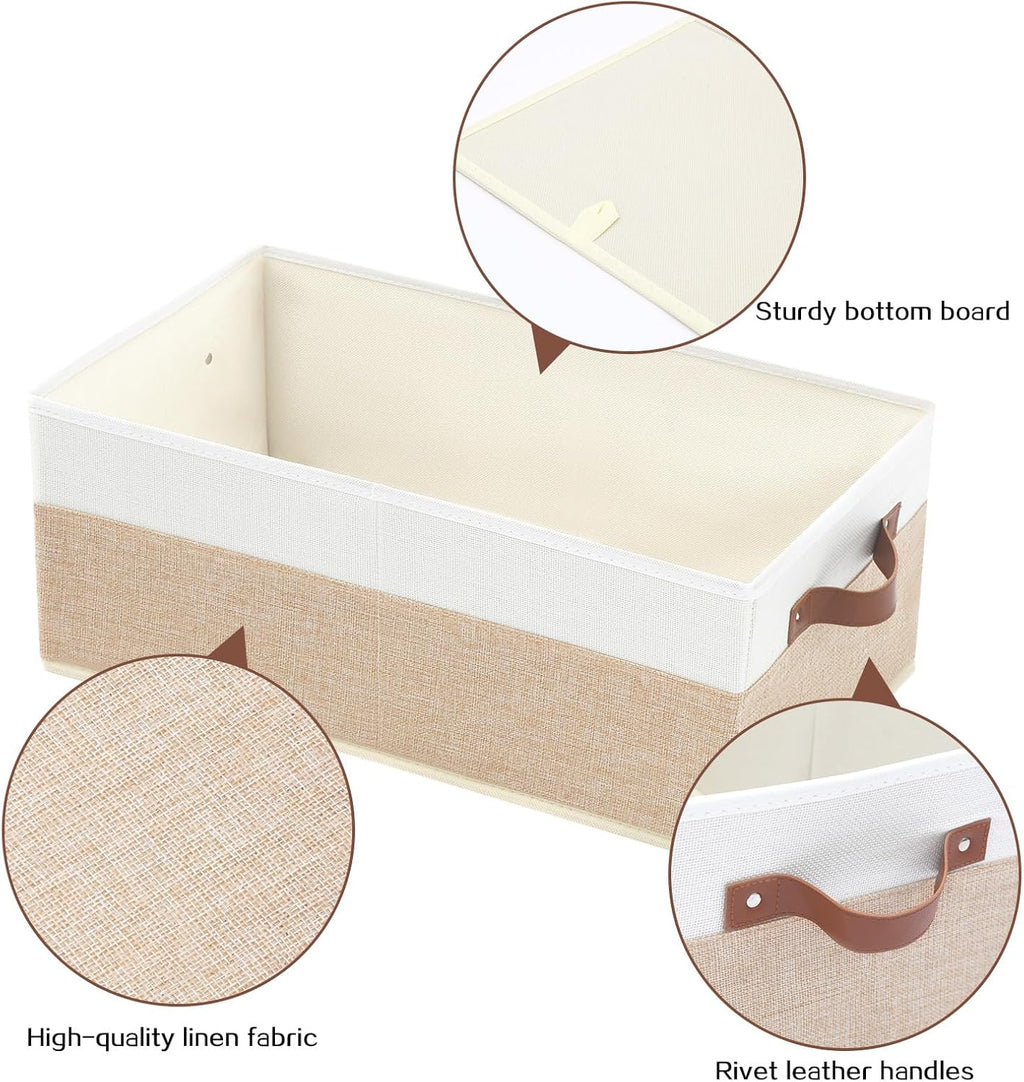 6 Pack Fabric Storage Bins, Large Storage Baskets for Shelves, Foldable Closet Organizer Storage
