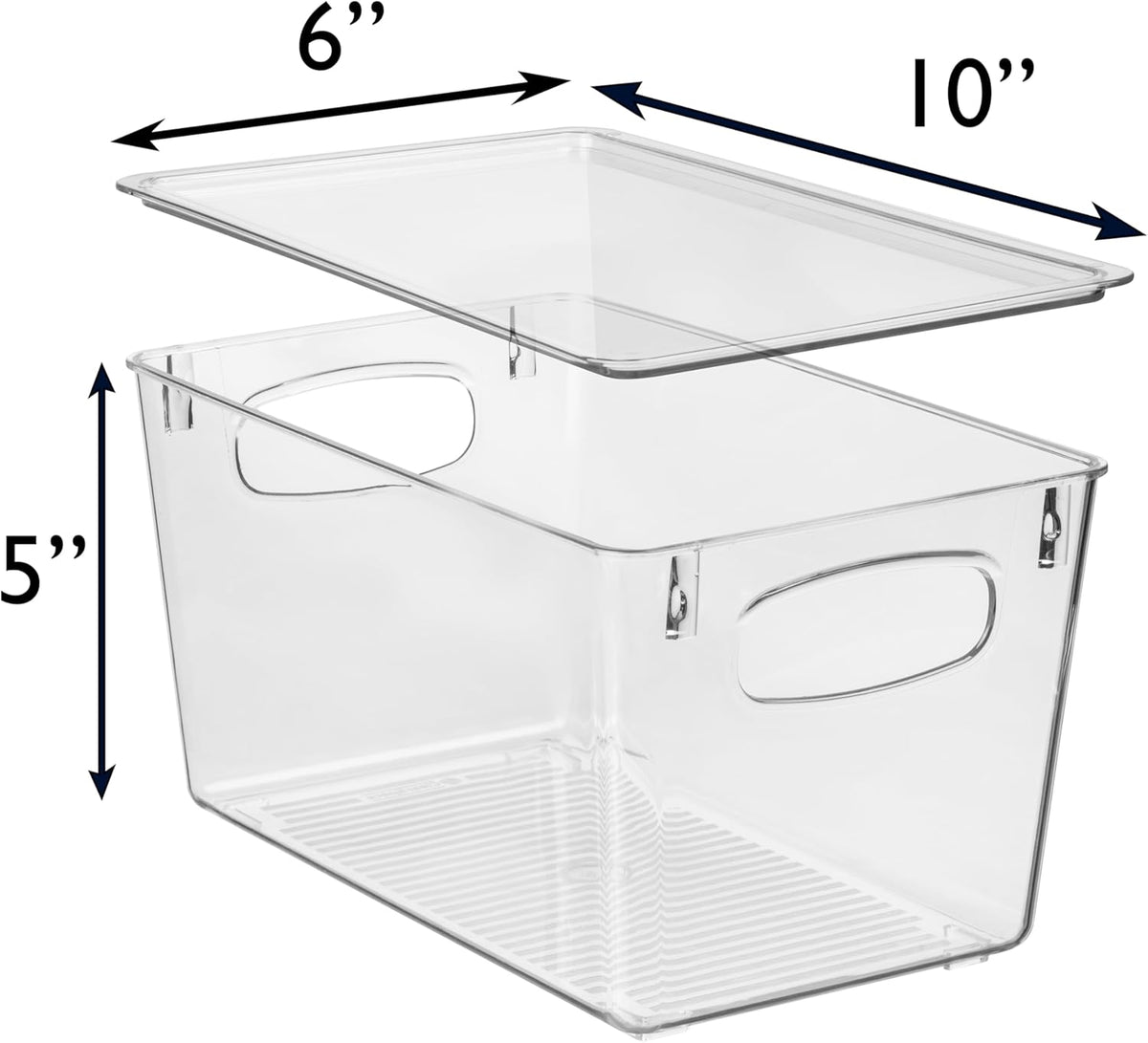 CLEARSPACE Plastic Pantry Organization and Storage Bins with Lids - Perfect Kitchen Organization or