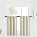 RYB HOME Bathroom Window Curtains - Super Soft Blackout Privacy Curtains for Baby Nursery Bedroom