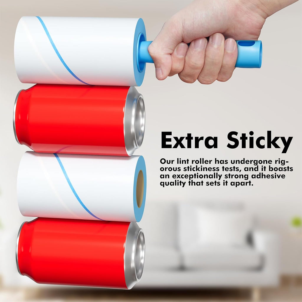 Lint Rollers for Pet Hair Extra Sticky, 1200 Sheets Mega Value Set Lint Rollers for Pet Hair