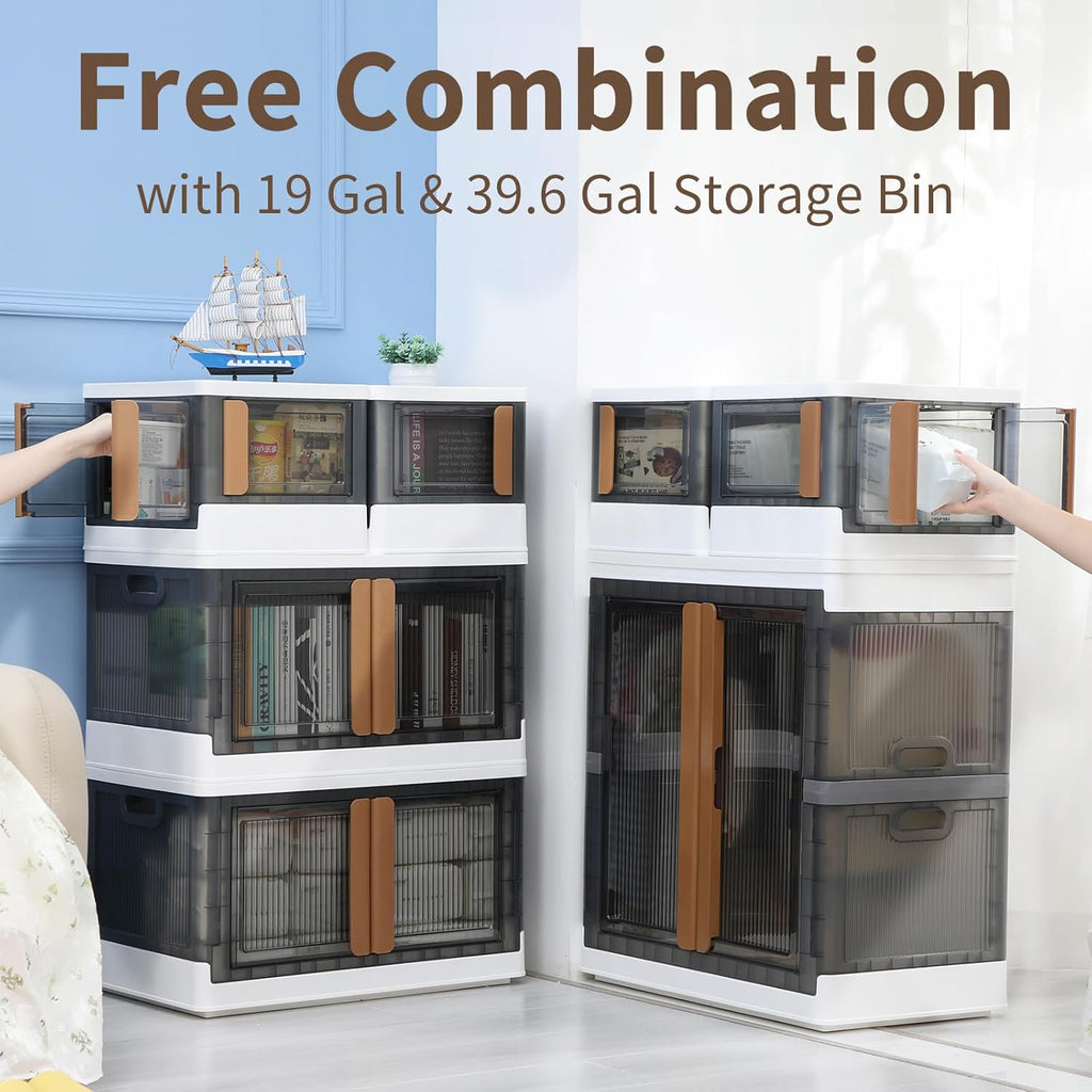 HAIXIN 4 Doors Opening Shelf Organizer, Foldable Closet Organizers and Storage, 6.86 Gal Cube