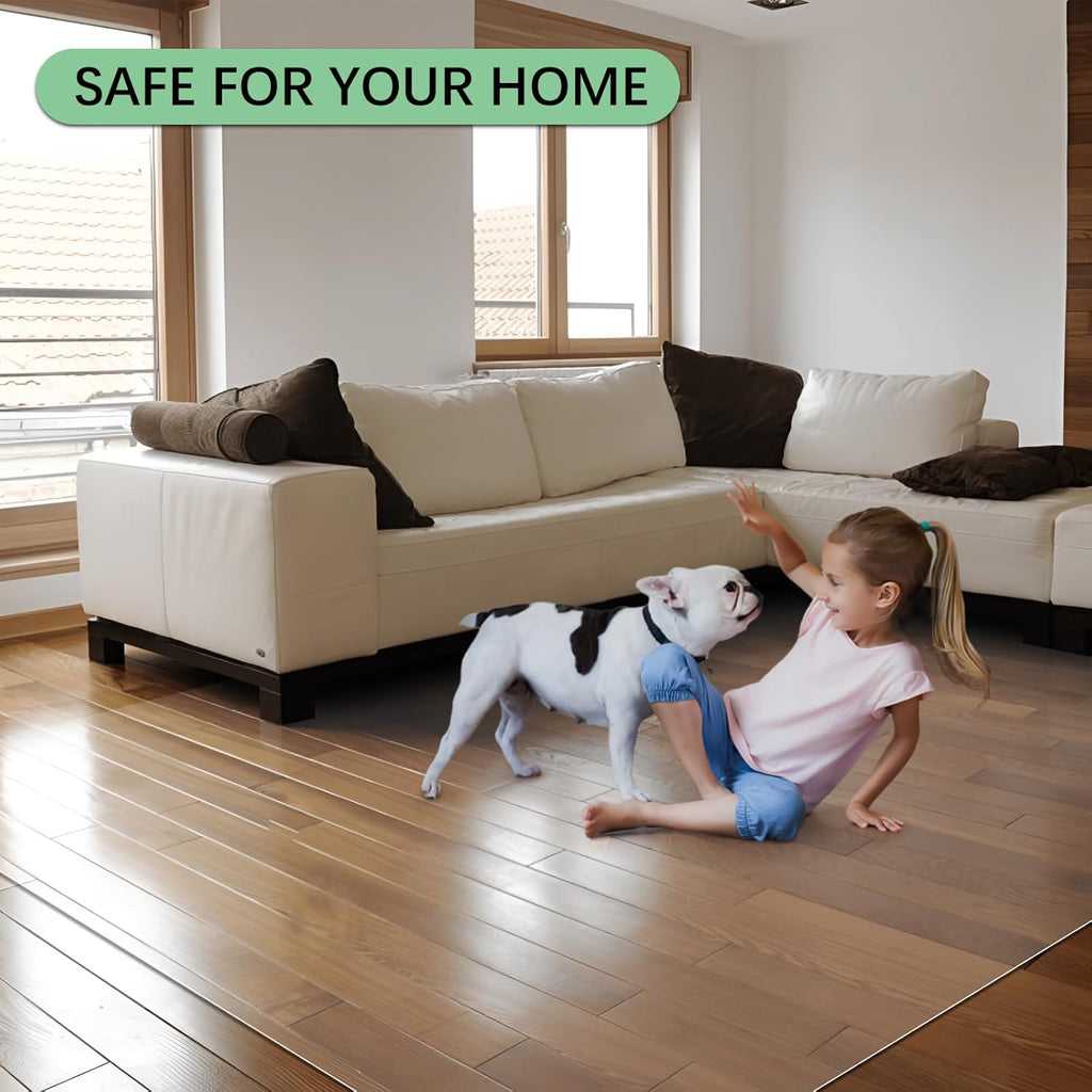 Kuyal Clear Chair Mat, Hard Floor Use, 4.75'×7' Transparent Office Home Floor Protector mat