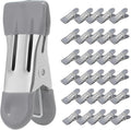 Clothes Pins Heavy Duty 30 Pack - 2.17 Inch Metal Chip Clips, Clothespins for Photo Drying