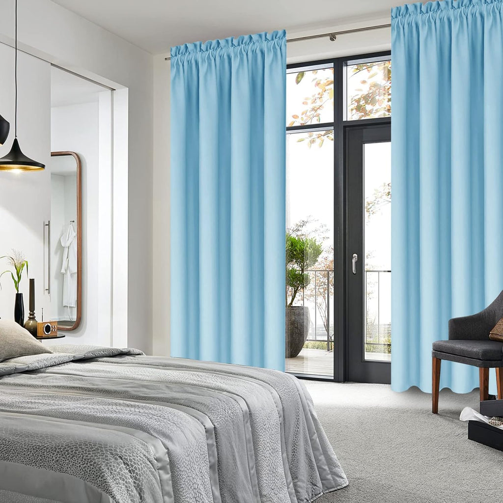 DWCN Blackout Curtains for Bedroom - Thermal Insulated Privacy Energy Saving Rod Pocket Drapes for
