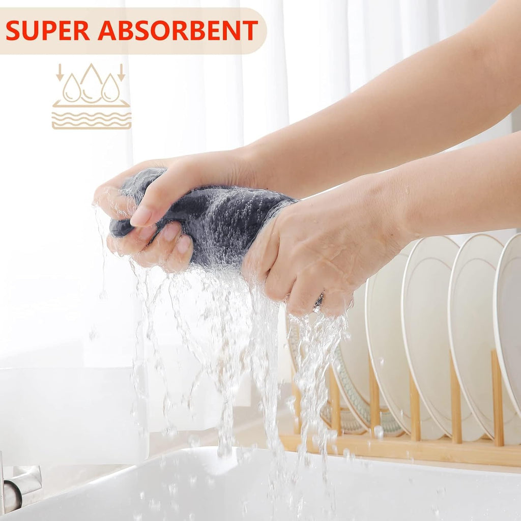 Homaxy 100% Cotton Waffle Weave Kitchen Dish Towels, Ultra Soft Absorbent Quick Drying Cleaning