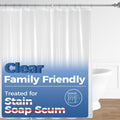 downluxe Shower Curtain Liner, PEVA Plastic Shower Liner with 3 Magnets, 72" x 72" Waterproof