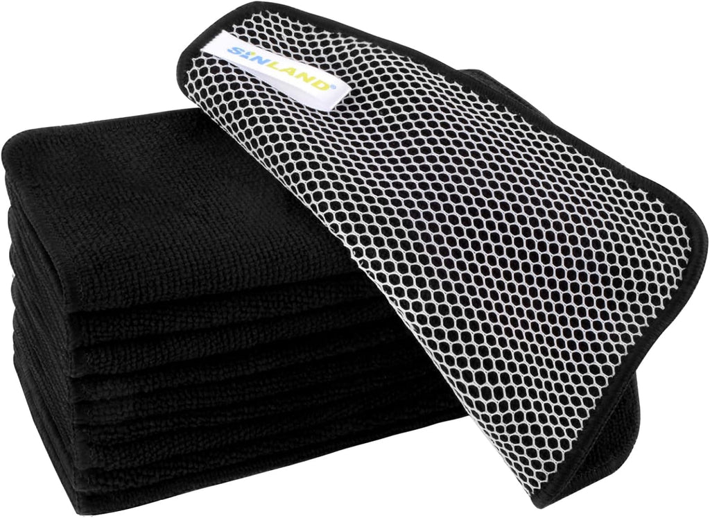 SINLAND Microfiber Dish Cloth for Washing Dishes Dish Washing Rags Best Kitchen Washcloth Cleaning