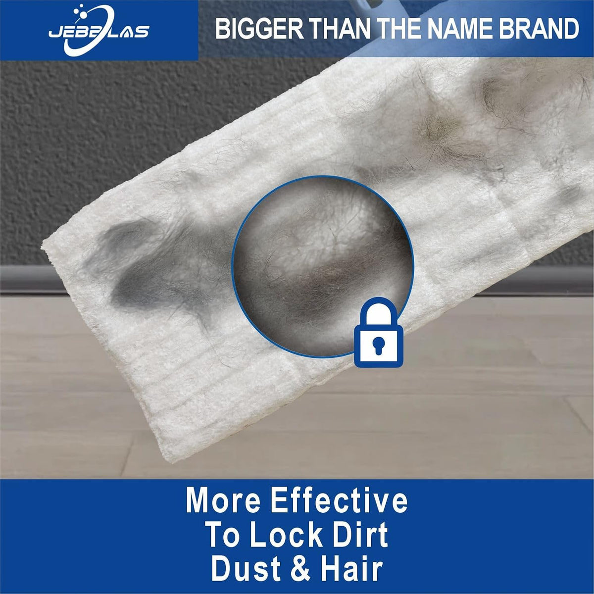 JEBBLAS Disposable Mop Cloth Dry Sweeping Pad for Floor Mop Sweeping Cloths Multi Surface Refills