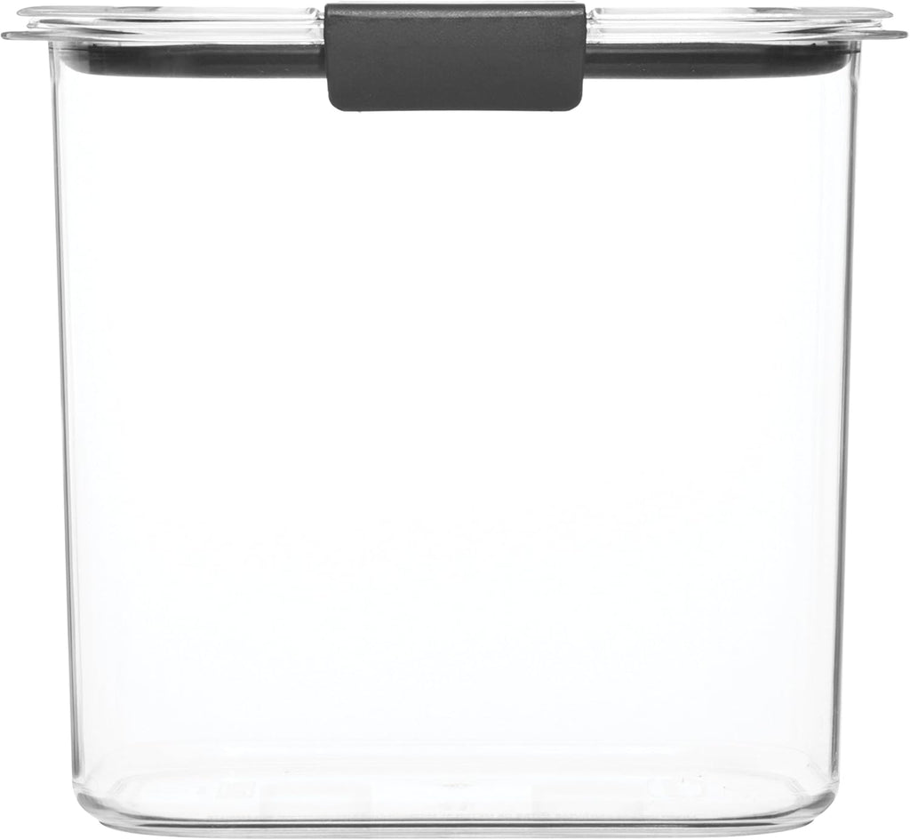 Rubbermaid Brilliance 12-Cup Airtight Food Storage Container, Perfect for Pantry Staples, Clear/Grey