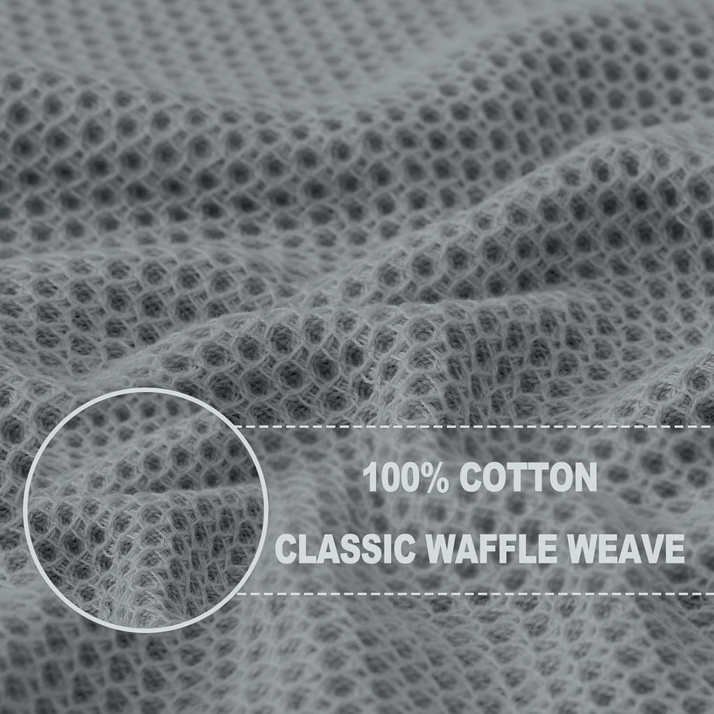 Homaxy 100% Cotton Waffle Weave Kitchen Dish Cloths, Ultra Soft Absorbent Quick Drying Dish Towels