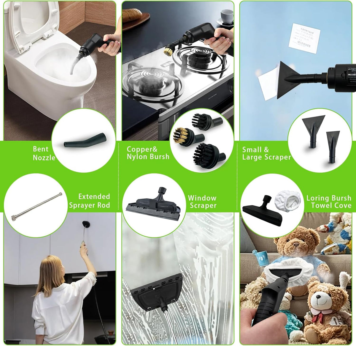 2500W Handheld Steam Cleaner,Portable Car Steamer For Auto Detailing,High-Temperature and Pressure