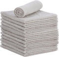 Superio Cotton Terry Washcloths Grey Towels 100% Cotton Cleaning Cloth 16" Rags Wash Clothes for