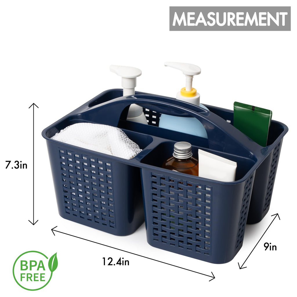 Tiawudi Portable Shower Caddy, Caddy Organizer with Handle, Plastic Shower Basket Hold Soap