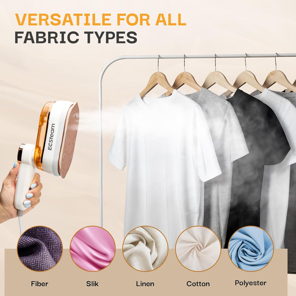 Garment Steamer for Clothes, 2-in-1 Portable Handheld Wrinkle Remover & Steam Iron, 1200W Fast