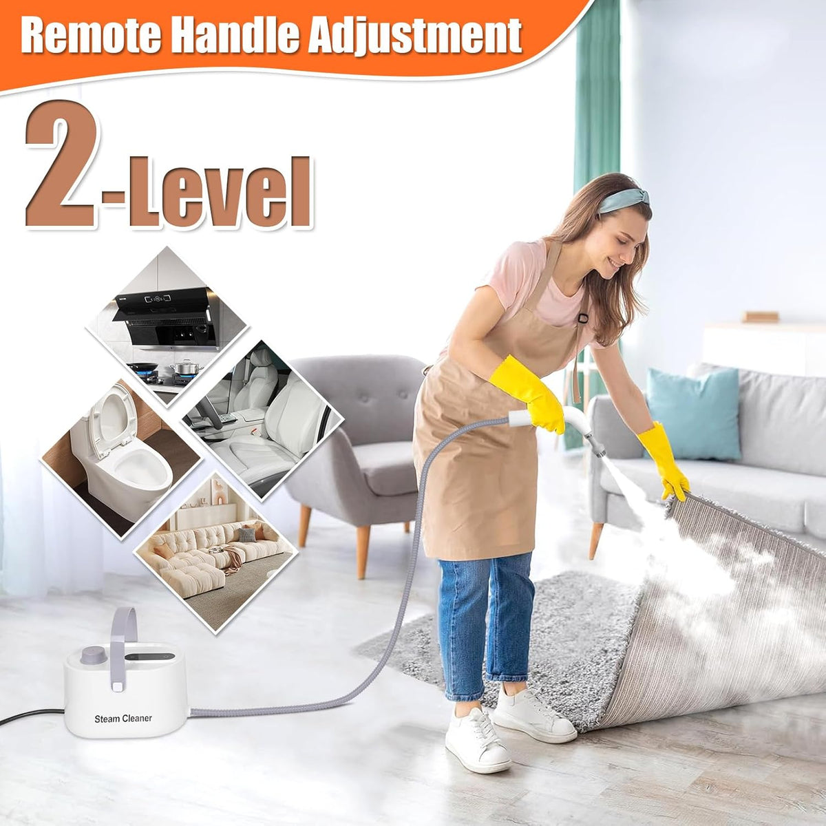 9 in 1 Handheld Steam Cleaner for Home Use, Portable Steamer for Cleaning, Multi-Function High