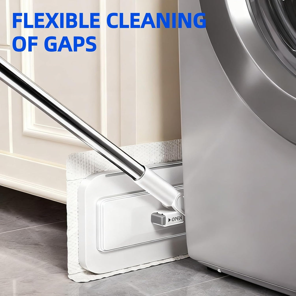 2025 New Mini Sweeper Mop No-Touch Dirty Cleaning Flat Dust Mop for Dry Wet Disposable Pads, Multi