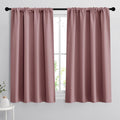 RYB HOME Bedroom Curtains Blackout - Light Block Energy Efficiency Small Window Treatment Drapes