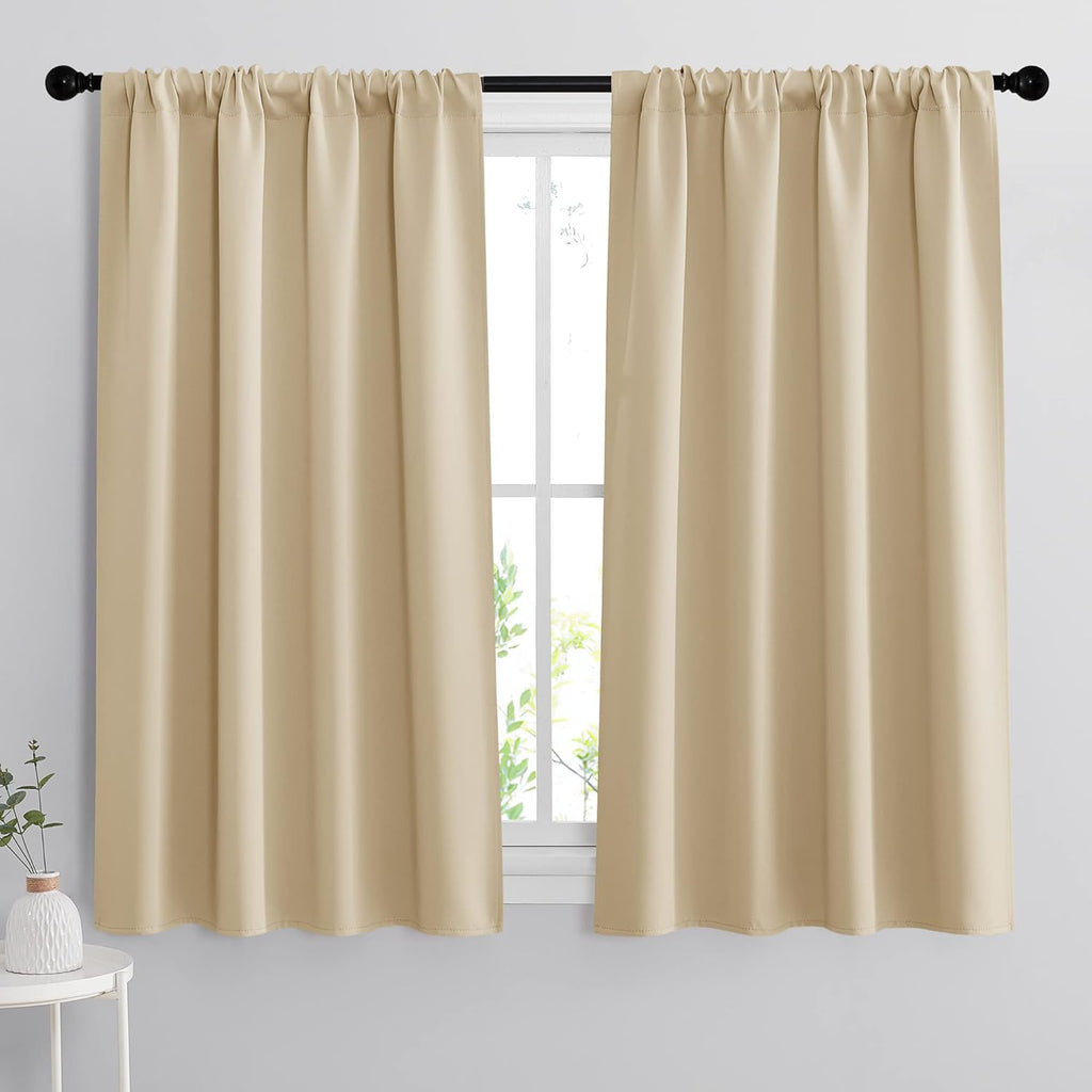 RYB HOME Room Darkening Curtains Small Window Treatment Blackout Draperies Decorate Window for