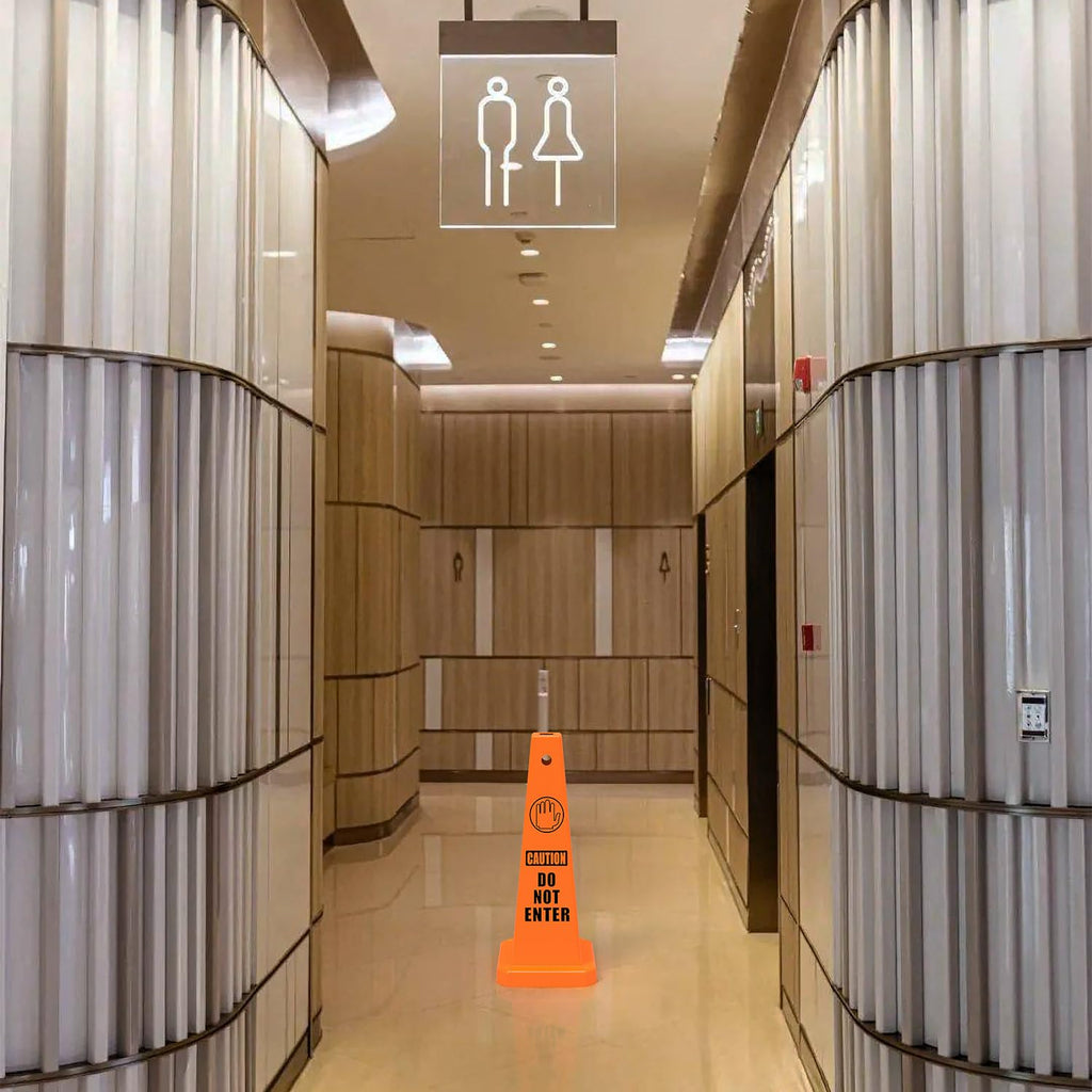 Plastic Traffic Cones, 4-Sided Message Cones, Road Safety Parking Cones, Standing Traffic Warning