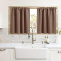 RYB HOME Blackout Curtains for Kitchen, Over Sink Privacy Curtains Window Decor, Thermal Insulating