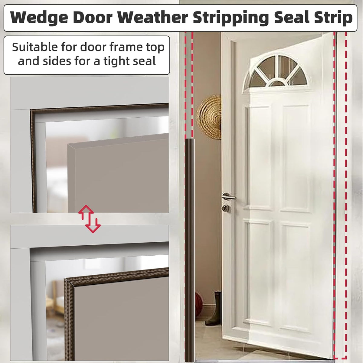 3 Pack*16.4 Ft Weather Stripping Seal Strip for Doors,Soundproofing Window Insulation Draft Stopper