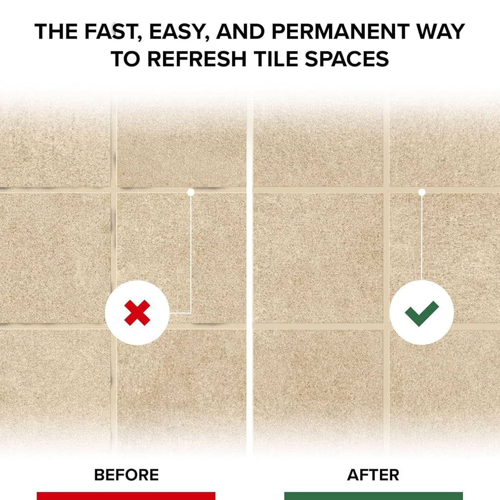 X-Protector Water Based Grout Marker - 2 PCS with 8 Tips, Cream