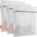 Polecasa 3Pcs 12 x 16 Inches Extra Durable Fine Mesh Laundry Bags with Sturdy Zipper for Delicates