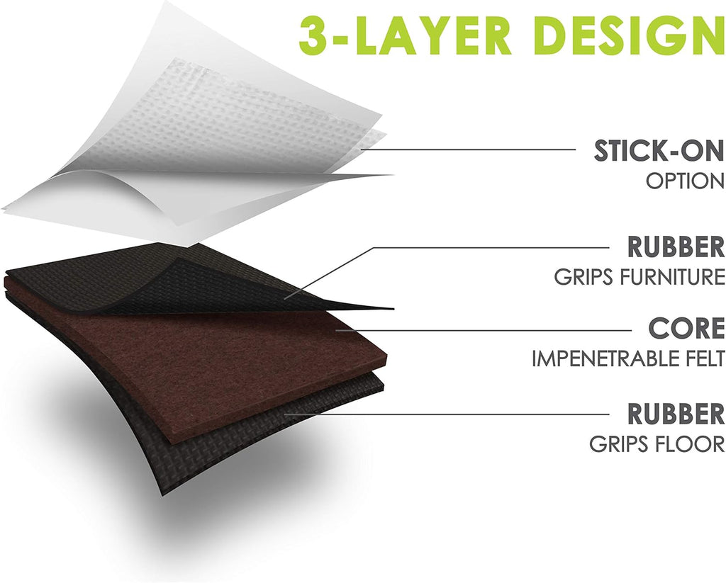 Slipstick GorillaPads CB142 Non-Slip Furniture Pads/Grippers (Set of 8) Furniture Leg Floor