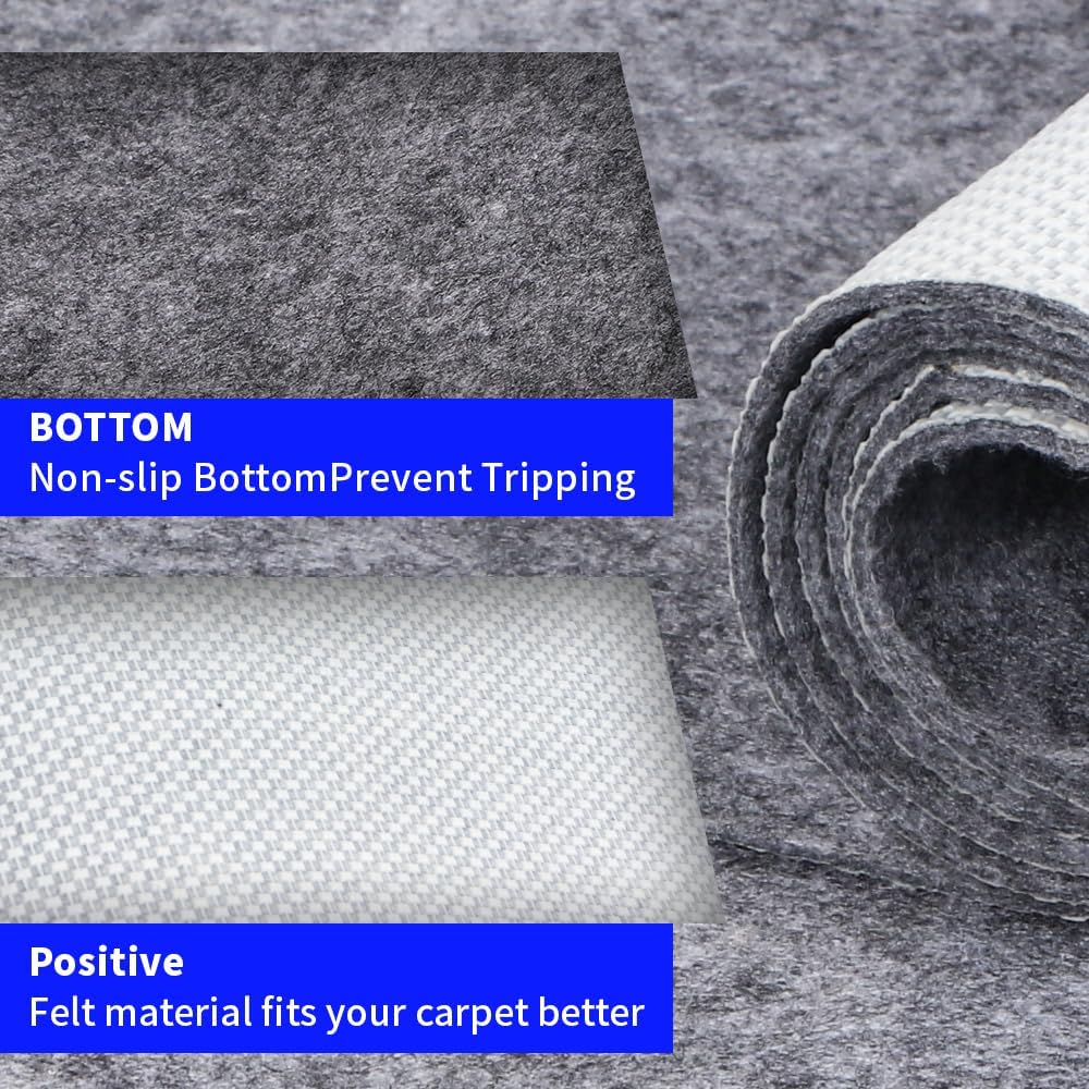 Waterproof Non-Slip 1/4” Extra Thick 9x12 ft Rug Pad for Large Area Rugs Durable Felt Floor