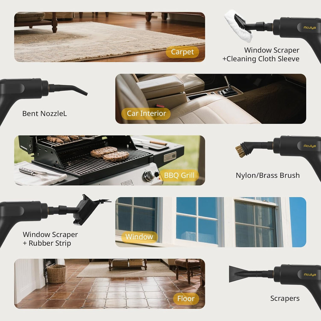 1.69 Quarts Handheld Steam Cleaner for Home Cleaning Portable Steam Cleaner for Car, Carpet