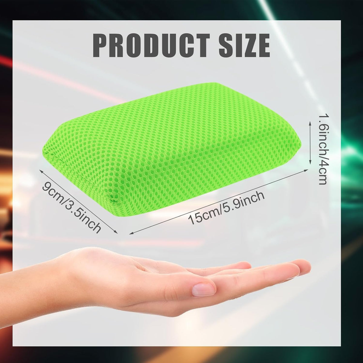 4 PCS Bug Scrubber Sponge Car, Bug Remover Wash Sponge，Car Cleaning Sponge for Bugs, Tar, Grime