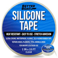 Clear Heavy Duty Silicone Tape, Self-Fusing Rubber Hose and Plumbing Water Pipe Repair Seal, Coax