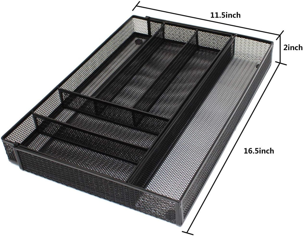 JANE EYRE Utensil Drawer Organizer - Expandable Cutlery Tray, Silverware/Flatware Storage Divider