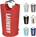 DOKEHOM 90L Large Laundry Basket, Collapsible Laundry Bag, Freestanding Tall Clothes Hamper