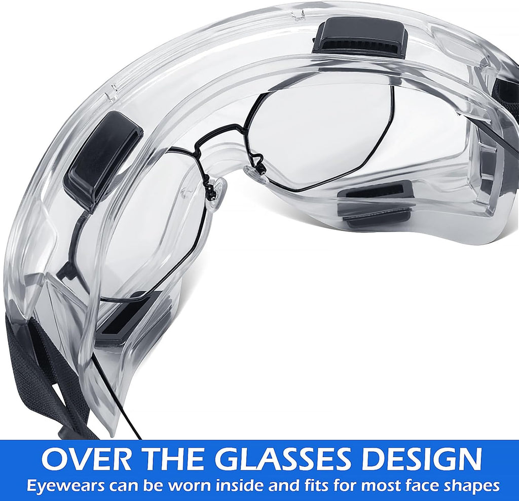 OXG 6 Pack Safety Goggles ANSI Z87.1 Glasses, Anti-Fog Protective Safety Glasses Lab Goggles Men