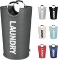 DOKEHOM 90L Large Laundry Basket, Collapsible Laundry Bag, Freestanding Tall Clothes Hamper