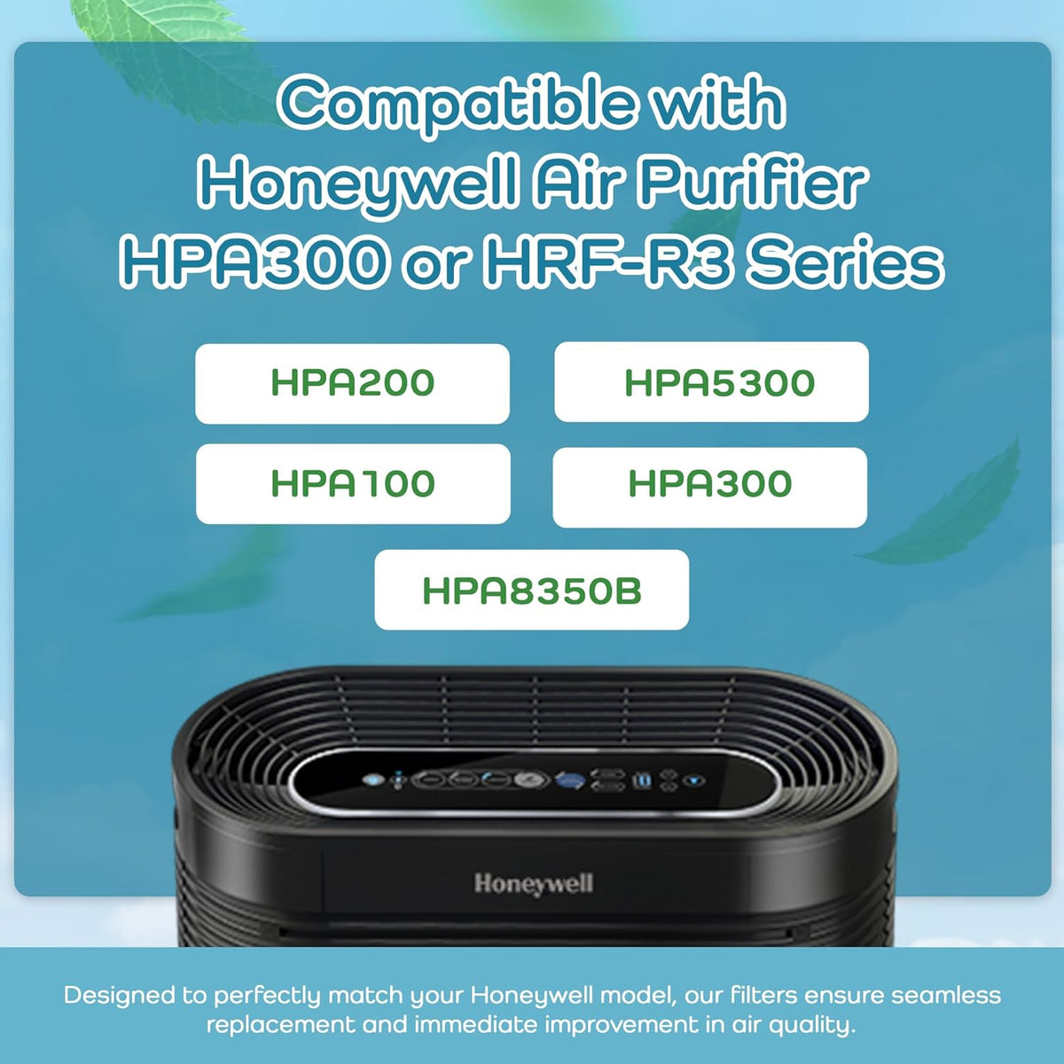 Breathe Naturally "R" Replacement Filters Compatible with Honeywell Air Purifier HPA300 or or