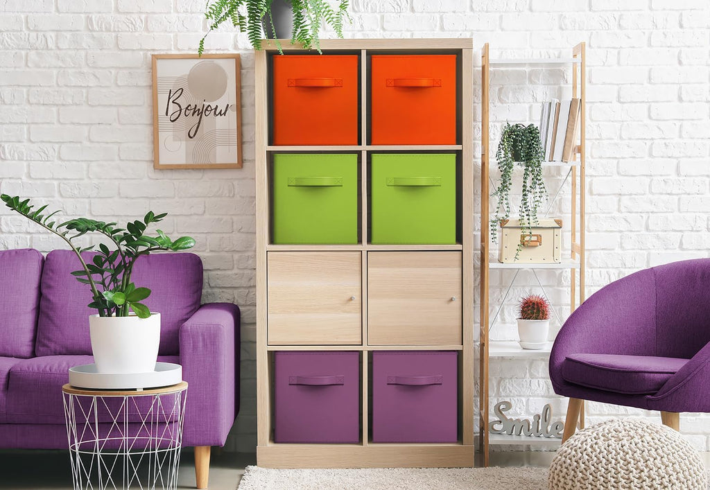 Sorbus Storage Cubes - 11" Foldable Storage Bins with Handle for Nursery, Playroom, Closet