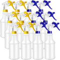 Eccliy 12 Pcs 16 Oz Plastic Spray Bottle, Adjustable Empty Reusable Sprayer for Cleaning, Planting